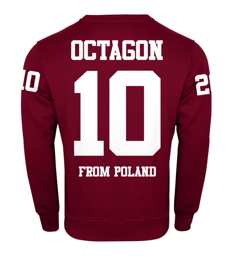 Sweatshirt Octagon "10" burgund
