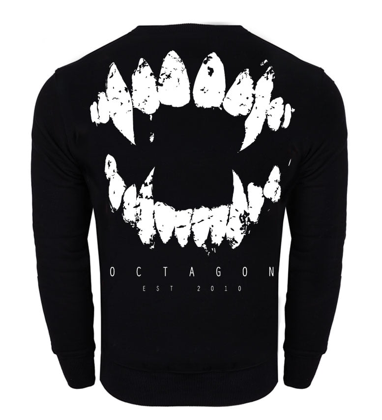 Sweatshirt Octagon Teeth Black