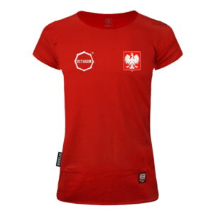 'Woman''s T-Shirt Octagon POLSKA Red'